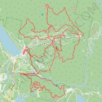Itinéraire Boréalys Mont-Tremblant 80K, distance, dénivelé, altitude, carte, profil, trace GPS