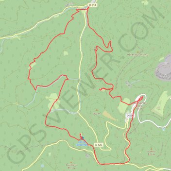 Itinéraire Massif de Sainte Odile, distance, dénivelé, altitude, carte, profil, trace GPS