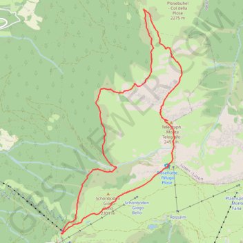 Itinéraire Südtyrol près de Brixen - Plose, distance, dénivelé, altitude, carte, profil, trace GPS