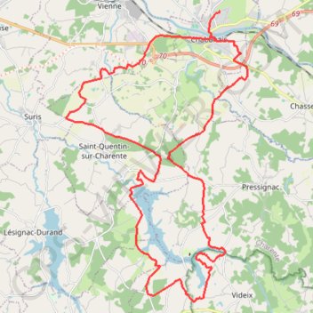 Itinéraire lavaud, distance, dénivelé, altitude, carte, profil, trace GPS