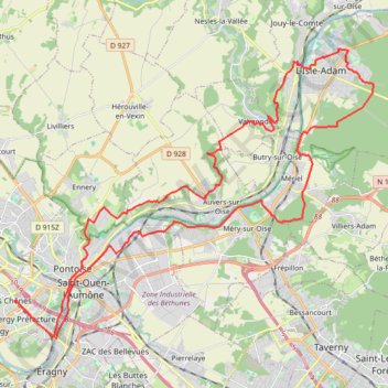 Itinéraire Pavillon Chinois, distance, dénivelé, altitude, carte, profil, trace GPS