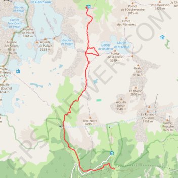Itinéraire Raid Vanoise - Etape 6, distance, dénivelé, altitude, carte, profil, trace GPS