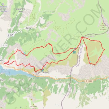 Itinéraire Plateau d'emparis - circuit en boucle, distance, dénivelé, altitude, carte, profil, trace GPS