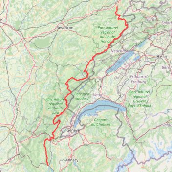 Itinéraire trace, distance, dénivelé, altitude, carte, profil, trace GPS