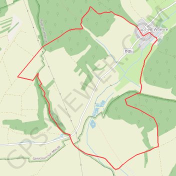 Itinéraire Le Grand Chana - Rupt-en-Woëvre, distance, dénivelé, altitude, carte, profil, trace GPS