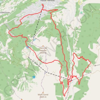 Itinéraire Tour de la Dent de Nendaz, distance, dénivelé, altitude, carte, profil, trace GPS
