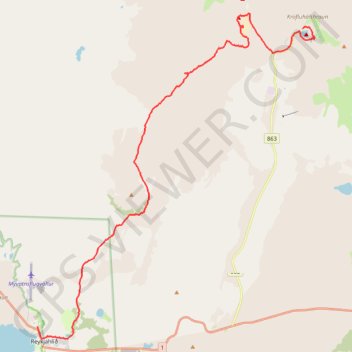 Itinéraire Lac Viti - Lac Mývatn, distance, dénivelé, altitude, carte, profil, trace GPS
