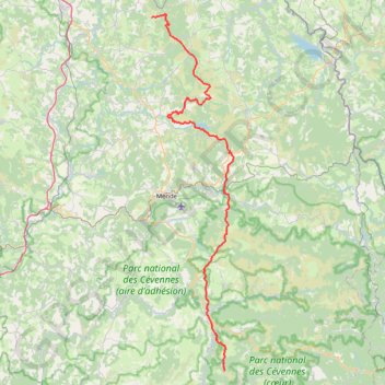 Itinéraire GR43 Du Col des Faïsses à Sainte Eulalie (Lozère), distance, dénivelé, altitude, carte, profil, trace GPS