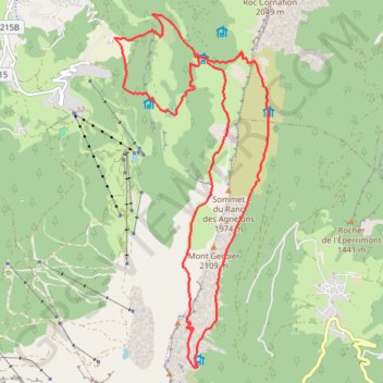 Itinéraire Balcons du Vercors, distance, dénivelé, altitude, carte, profil, trace GPS