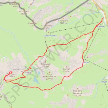 Itinéraire Pico de Anayet, distance, dénivelé, altitude, carte, profil, trace GPS
