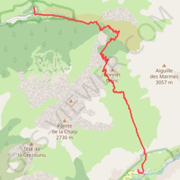 Itinéraire Du Désert-en-Valjouffrey à Valsenestre, distance, dénivelé, altitude, carte, profil, trace GPS