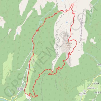 Itinéraire Rando Grand Som par le couvent, distance, dénivelé, altitude, carte, profil, trace GPS
