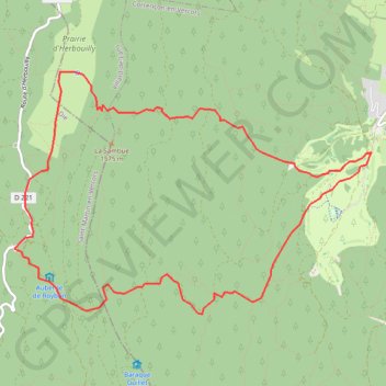 Itinéraire Herbouilly, distance, dénivelé, altitude, carte, profil, trace GPS