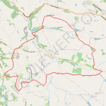 Itinéraire Le Saumont, randonnée autour du mont boisé, distance, dénivelé, altitude, carte, profil, trace GPS