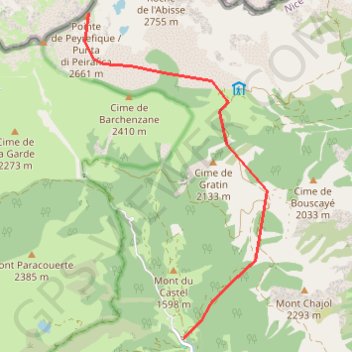 Itinéraire Pointe de Peyrefique, distance, dénivelé, altitude, carte, profil, trace GPS