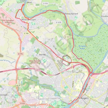 Itinéraire traca-gpx-boucle-de-la-mayenne-juin-2021-2330177, distance, dénivelé, altitude, carte, profil, trace GPS