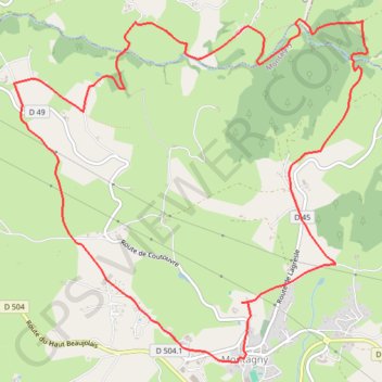 Itinéraire L'Excursion Montagnarde - Montagny, distance, dénivelé, altitude, carte, profil, trace GPS