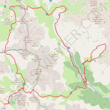 Itinéraire TOUR DES CERCES_TOUR DES CERCES, distance, dénivelé, altitude, carte, profil, trace GPS