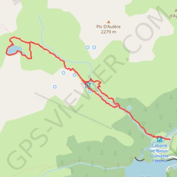 Itinéraire Le Lac d'Aule - Gabas, distance, dénivelé, altitude, carte, profil, trace GPS