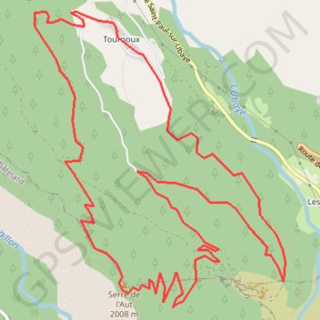 Itinéraire Forêt de Tournoux - Fortin de Serre de l'Aut, distance, dénivelé, altitude, carte, profil, trace GPS