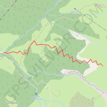 Itinéraire Arete de Becrey, distance, dénivelé, altitude, carte, profil, trace GPS