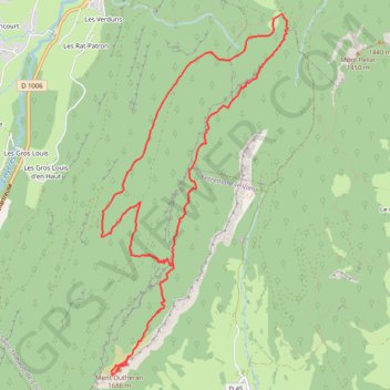 Itinéraire Mont Outheran par le Pas des Fontanieux et le Col du Planet, distance, dénivelé, altitude, carte, profil, trace GPS