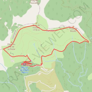 Itinéraire Batere Coll de la Cirere Puig de l Estelle, distance, dénivelé, altitude, carte, profil, trace GPS