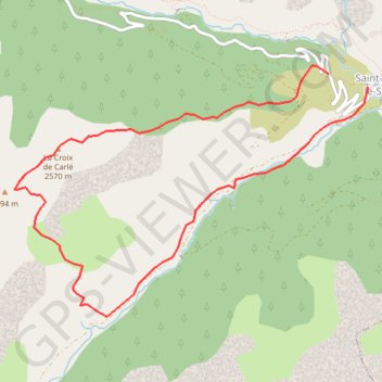 Itinéraire Croix de carlé, face sud, distance, dénivelé, altitude, carte, profil, trace GPS