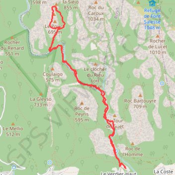 Itinéraire Caroux - Main de Farrières, distance, dénivelé, altitude, carte, profil, trace GPS