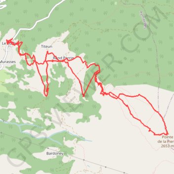Itinéraire Pointe de la Pierre, distance, dénivelé, altitude, carte, profil, trace GPS