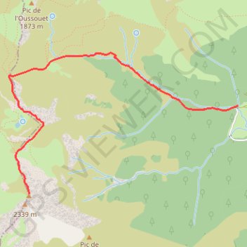 Itinéraire Pic de Montaigu par le Courtaou de Hourc, distance, dénivelé, altitude, carte, profil, trace GPS