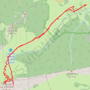 Itinéraire Soum du Prat du Rey, distance, dénivelé, altitude, carte, profil, trace GPS