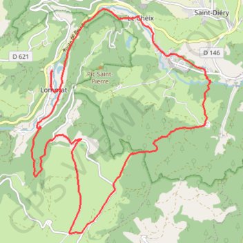 Itinéraire Autour de Verneuge - Lompras, distance, dénivelé, altitude, carte, profil, trace GPS