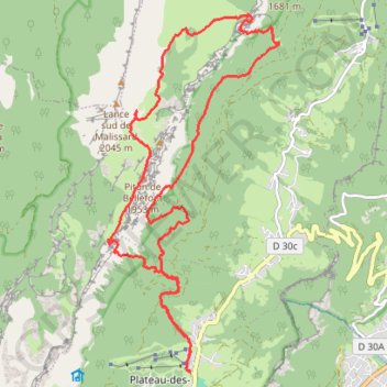 Itinéraire L'aulp du Seuil, distance, dénivelé, altitude, carte, profil, trace GPS