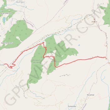 Itinéraire Monte Zerbion, distance, dénivelé, altitude, carte, profil, trace GPS