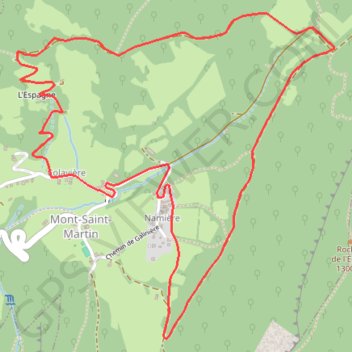 Itinéraire Boucle du Sabot - Mont-saint-Martin, distance, dénivelé, altitude, carte, profil, trace GPS