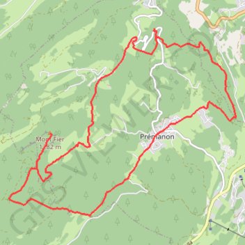 Itinéraire Autour de Prémanon, distance, dénivelé, altitude, carte, profil, trace GPS