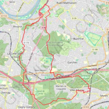 Itinéraire Fausses Reposes, distance, dénivelé, altitude, carte, profil, trace GPS