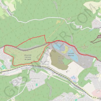 Itinéraire Le Canyon de Freyming, distance, dénivelé, altitude, carte, profil, trace GPS