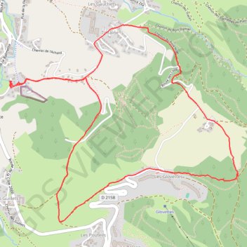 Itinéraire Villard de Lans - Boucle au départ de La Taïga, distance, dénivelé, altitude, carte, profil, trace GPS