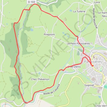 Itinéraire Montagnes du Matin - Panissières, distance, dénivelé, altitude, carte, profil, trace GPS