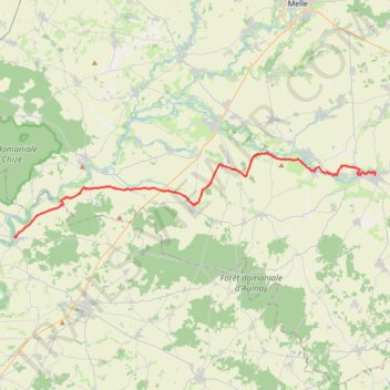 Itinéraire Place Cail (Chef-Boutonne) - 12 Rue des Amarantes (Dampierre-sur-Boutonne), distance, dénivelé, altitude, carte, profil, trace GPS