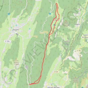 Itinéraire Le Tour de la Molière par le Haut, distance, dénivelé, altitude, carte, profil, trace GPS