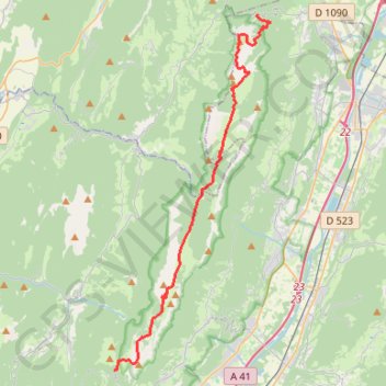 Itinéraire Traversée hauts de chartreuse, distance, dénivelé, altitude, carte, profil, trace GPS