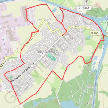 Itinéraire Le chemin vert - Billy-Berclau, distance, dénivelé, altitude, carte, profil, trace GPS