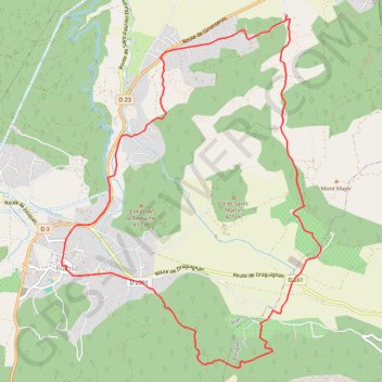 Itinéraire En périphérie de Rians, distance, dénivelé, altitude, carte, profil, trace GPS
