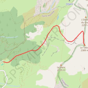 Itinéraire Le Tabor, distance, dénivelé, altitude, carte, profil, trace GPS
