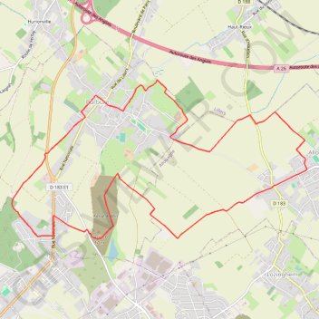 Itinéraire Le Moulin à Pano - Burbure, distance, dénivelé, altitude, carte, profil, trace GPS