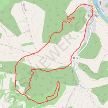 Itinéraire Randonnée sur les hauteurs de Douelle, distance, dénivelé, altitude, carte, profil, trace GPS
