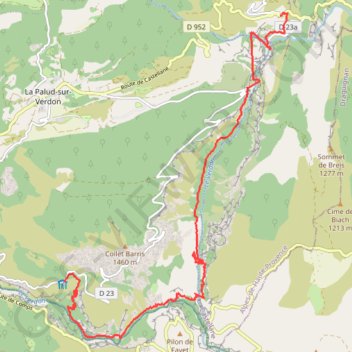 Itinéraire Sentier Martel, distance, dénivelé, altitude, carte, profil, trace GPS